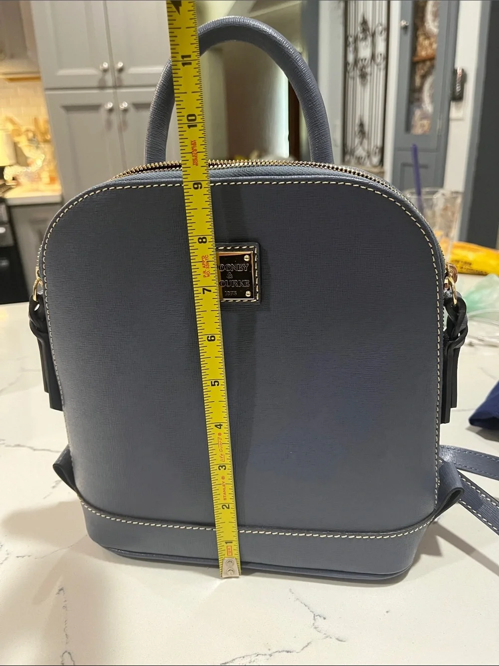 Dooney & Bourke Navy Blue Mini Backpack Satchel light blue